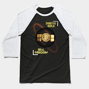 Bitcoin gold crypto Baseball T-Shirt